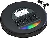 KLIM Nomad - Tragbarer CD-Player Discman mit langlebigem Akku - Inklusive Kopfhörer - Kompatibel...