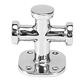 VETESHENM Marine Single Cross Poller-Festmacherklampe, Bootsdeck-Hardware, Seilpfosten aus Edelstahl...