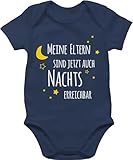 Baby Body Junge Mädchen - Sprüche - Meine Eltern sind jetzt auch Nachts erreichbar - 3/6 Monate -...