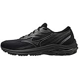 Mizuno Herren Wave EQUATE 7 Straßen-Laufschuh, Black/Metallic Gray, 40.5 EU