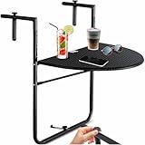 KESSER® Balkonhängetisch klappbar Balkontisch zum Einhängen Balkon Hängetisch 3-Fach...