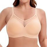 HBselect Nahtloser BH Damen Ohne Bügel Spitzen BHS V-Ausschnitt Bralette Weicher Push-Up BH...