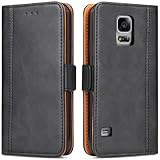 Bozon Galaxy S5 Hülle, Leder Tasche Handyhülle für Samsung Galaxy S5 (S5 Neo) Schutzhülle Flip...