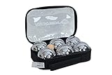 Schildkröt® Boule, Boccia, Petanque Set, 2x 3 Stahlkugeln, 1x Zielkugel inkl. Abstandsmesser, in...