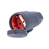 as - Schwabe Gummikupplung 230 V / 16 A mit Schutzkappe - Schuko Kupplung mit Schutzkappe -...