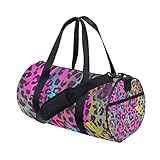 WowPrint Sporttasche, buntes Tier, Tiger, Leopardenmuster, wasserdicht, Handtasche, Yoga,...