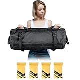 GYMAX Einstellbarer Fitnesssandsack mit Oxford-Tasche, tragbarer Gewichtssack mit 6 Gummigriffe &...