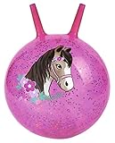 moses. Glitzernder Pferde Hüpfball, funkelnder Sprungball für Pferdefreunde mit Sternchen-Konfetti...