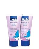 Linola Baby & Kind Wundschutz-Creme sensitive - 2x50 ml - Für den Windelbereich | Schützt zarte...