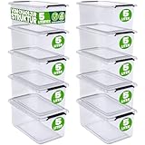 Deuba® 10x Aufbewahrungsbox mit Deckel 5L Box Kunststoff Kisten lebensmittelecht BPA frei klein...