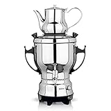 BEEM Tea-Classic Samowar - 3L | Edelstahl/Schwarz | großer Teekocher auch für Gastrobetriebe | Mit...