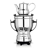 BEEM Tea-Classic Samowar - 3L | Edelstahl/Schwarz | großer Teekocher auch für Gastrobetriebe | Mit...