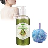 Body Scrub Wash Fruchtiges Duschpeeling 280ml Feuchtigkeitsspendendes Duschgel mit Luffa,...