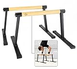 Müller & Blum Parallettes Holz inkl. Handgelenk Bandagen, Premium Turnen und Calisthenics Equipment...