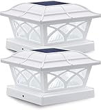 Siedinlar Solar Pfostenkappen Licht, 2 Modus Solar Pfostenleuchte mit LED, Pfostenkappen Licht...