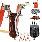 Luoyer Zwille Profi Steinschleuder für Erwachsene die Jagd Schleuderset mit Tasche Zielglocke...