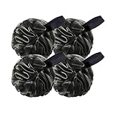 Bad Schwamm Dusche Dusche Puff 4 Pack schwarzer Bambus Charcoal Bad Bad Schwamm Dusche Loofahs Pouf...