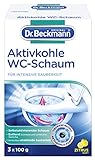 Dr. Beckmann Aktivkohle WC-Schaum | für intensive Sauberkeit in der Toilette | mit Aktivkohle | 3 x...