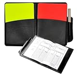 FRXVUC Fußball Sport Schiedsrichter Karten-Set mit PCV Rote Karte Gelbe Karte, Scorebooks,...