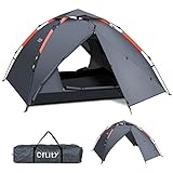Cflity Camping Zelt, 3 Personen Instant Pop Up Zelt Wasserdicht DREI Schicht Automatische...
