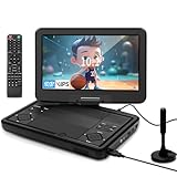 KCR Tragbarer DVD-Player, 25,7 cm (10,1 Zoll), eingebauter Fernseher DVB-T2 mit schwenkbarem...