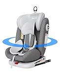 Fourward Baby Autositz 360° drehbar | ISOFIX | Ruheposition | Gruppe 0+1/2/3 | 9-36 kg | Kindersitz...