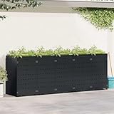 Festnight Mülltonnenbox 5er 240L 120L 5 Tonnen Mülltonnenverkleidung Edelstahl mit Pflanzdach...