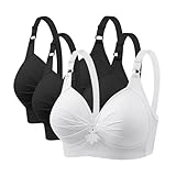 Nidddiv 3Er Pack BH Damen Ohne Bügel - Push Up BH Starker Halt Damen-BHS Weicher Bequem...