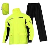 TOVINANNA Reflektierender Herren Regenanzug aus Wasserdichtem Material mit Schuhüberzügen...