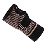 Btgghytr Kupfer-Handgelenkbandage, bequem, atmungsaktiv, elastisches Armband für Damen