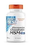 Doctor's Best, Glucosamin-Chondroitin MSM, mit OptiMSM, 360 Kapseln, Laborgeprüft, Sojafrei,...