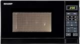 Sharp R742BKW 2-in-1 Mikrowelle mit Grill / 25 L / 900 W / 1000 W Grill / LED-Display / 8...