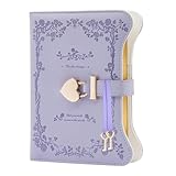 Notizbuch mit Schloss, B6 PU-Leder-Tagebuch mit Schloss und Schlüssel, 360 Seiten, nachfüllbares...