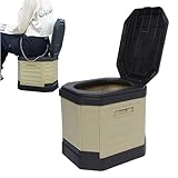 manhegari Tragbare Toilette für Erwachsene, hygienischer Eimer für Toilette, faltbar | Tragbare...