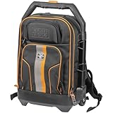 Klein Tools 55604 Rollwerkzeug-Rucksack, Werkzeugtasche mit 28 Taschen, robuster einziehbarer Griff,...