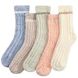 Tavaleu Flauschige Socken für Damen, kuschelige Wintersocken, warme Haussocken, weiche Schlafsocken...