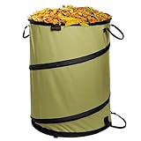 Laubsammelsack mit Griff, widerstandsfähig, 113 l, faltbarer Pop-Up-Gartenabfallbehälter, 420D...