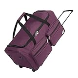 MONZANA® Reisetasche mit Rollen 85 Liter Volumen Trolley Funktion Teleskopgriff 70x36x34cm...