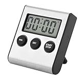 OUCRIY Küchentimer, Digitaler Lauter Wecker, Leder-Getränkeuntersetzer, 10 X 9 X 3, Digitaler...