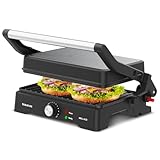Taurus - Elektrischer Kontaktgrill Grill&Co GR1500X | 1500W | Antihaftplatten 27,5 x 17,3 cm | 180°...