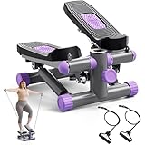 Stepper für Zuhause, Mini Stepper 150kg mit Power Ropes, Up-Down Swing steper Hometrainer mit LCD...