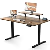 Devoko Höhenverstellbarer Schreibtisch Elektrisch 120×60cm Con Soporte para Monitor, Schreibtisch...