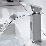 Coleniny Wasserhahn Bad Wasserfall Waschtischarmatur für Badezimmer | Modern Badarmatur Einhand...