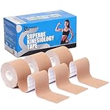 Superbe Kinesio-Tape und Physio Tape (Packung mit 3 Rollen), Kinesiologie Tape für Leichtathletik,...