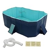 Faltbares Schwimmbad Faltbares Extra Große Badewanne Pool Inflation für Home Outdoor (1,6 m/63...