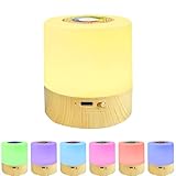Mini LED Nachttischlampe Touch, Smart NachtLicht Dimmbar Stimmungslicht Schreibtischlampe, Timing...