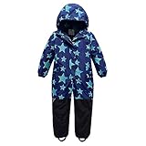 linboo Unisex Kinder Schneeanzug mit Kapuze Gefüttert Skioverall Wasserdicht Winddicht...
