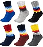 Occulto BUNTE SOCKEN für HERREN (6 PAAR) aus BAUMWOLLE in verschiedenen MUSTERN, bunte HERRENSOCKEN...