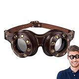 Generico Steampunk Brille, Stil | Verstellbare Sonnenbrille für Herren Damen Wandern Cosplay Party