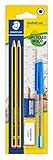 STAEDTLER Studenten Set mit 2 x Noris 120 Bleistifte Made from Upcycled Wood in Härtegrad HB, 1 x...